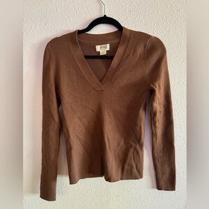 Anthropologie Maeve Thea V-Neck Sweater size Small